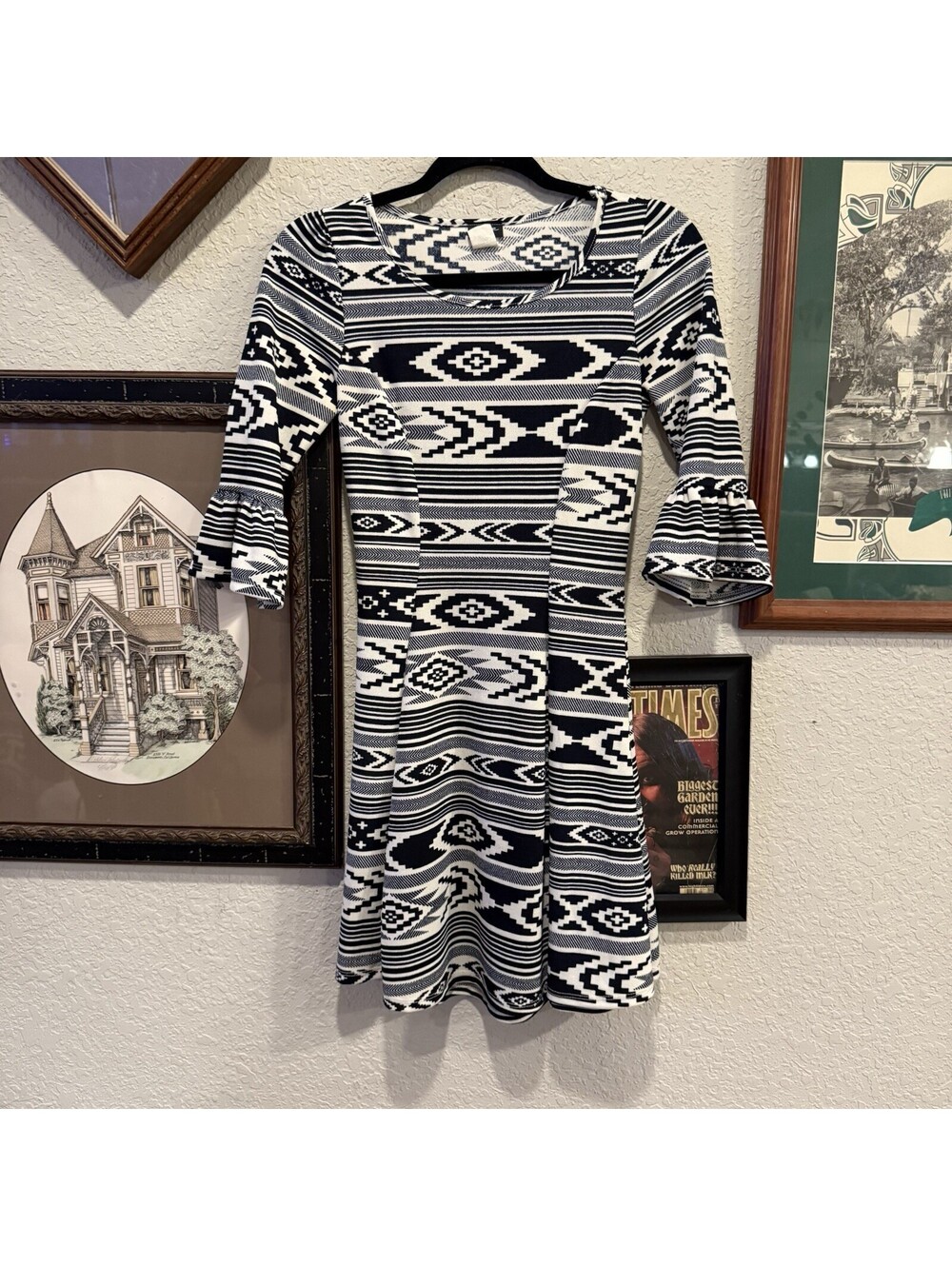 Vintage 80s/90s RARE Aztec Aggie Brand Designer Dress Size Women’s Small